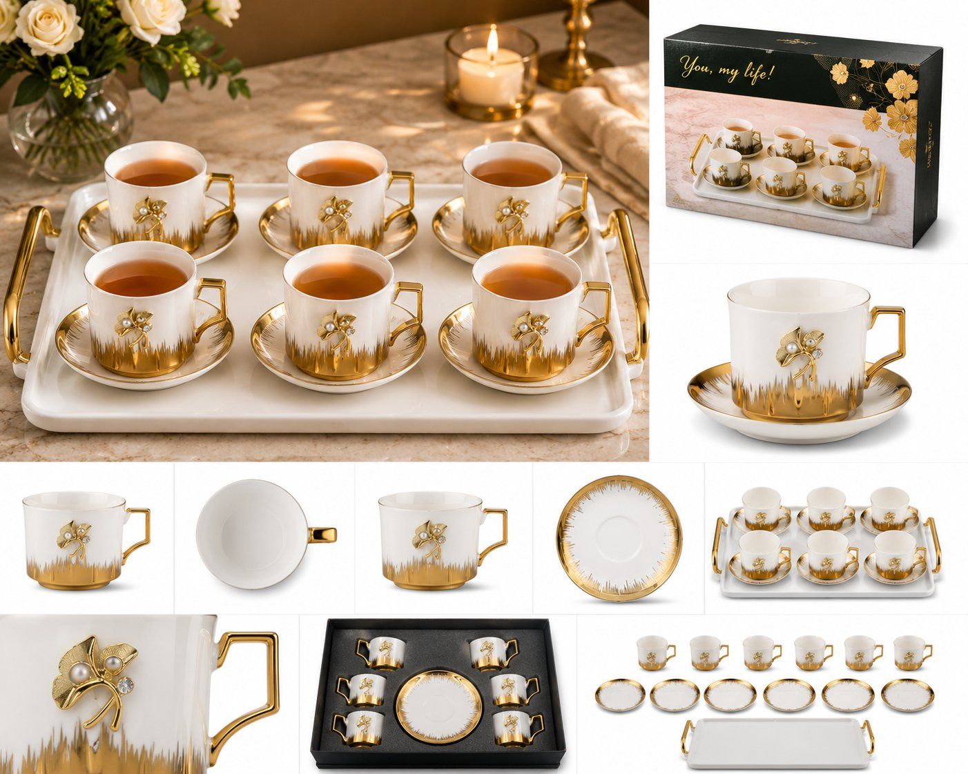 12-teiliges Kaffeetassen-Set