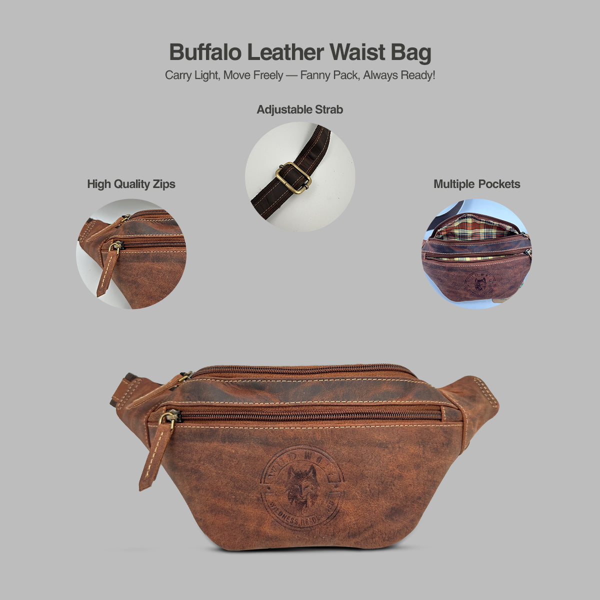 Leather Thigh Bag with Engraving