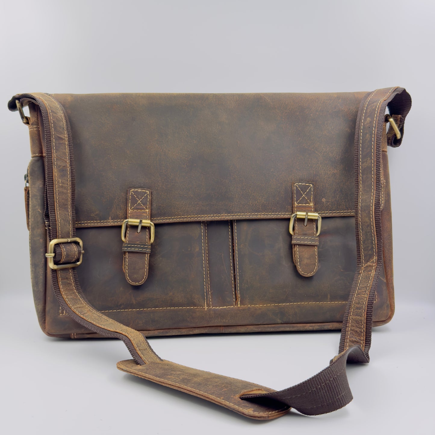 Leather Laptop Bag with Engraving