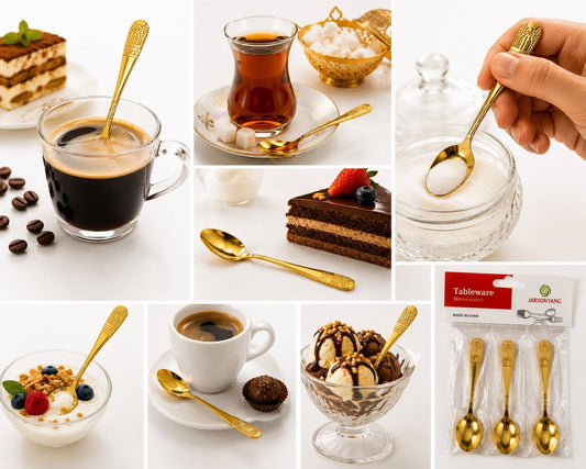 Teelöffel-Set aus Edelstahl - 2