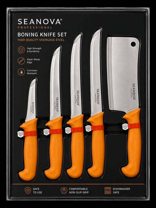 SEANOVA-Profi Küchenmesser 5 Set mit Hackmesser - 2