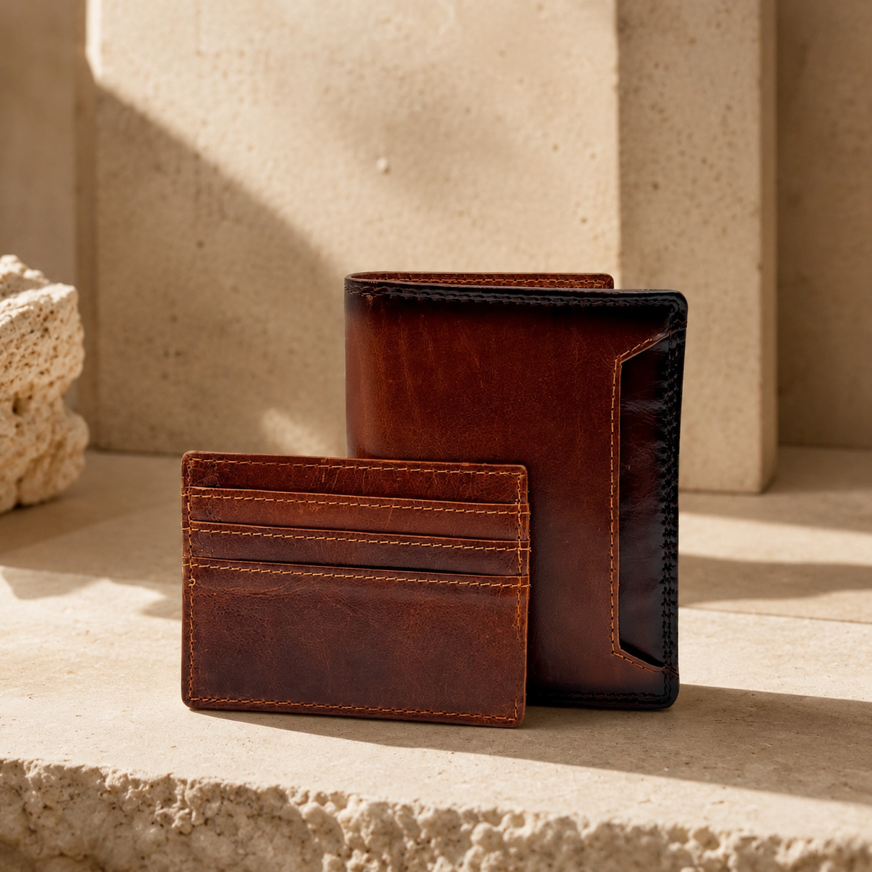 Personalisierte Geschenke für Ihn mit Leder Geldbörse und Gravur von Mirha Milano