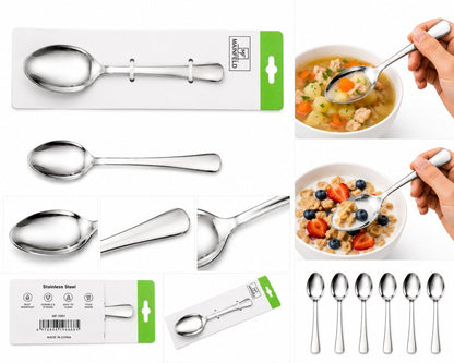Teelöffel-Set aus Edelstahl
