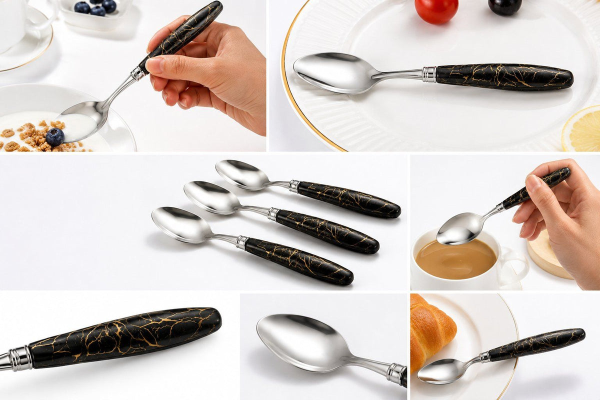 Esslöffel-Set aus Edelstahl - 6