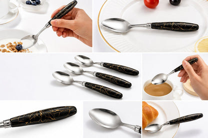 Esslöffel-Set aus Edelstahl - 6