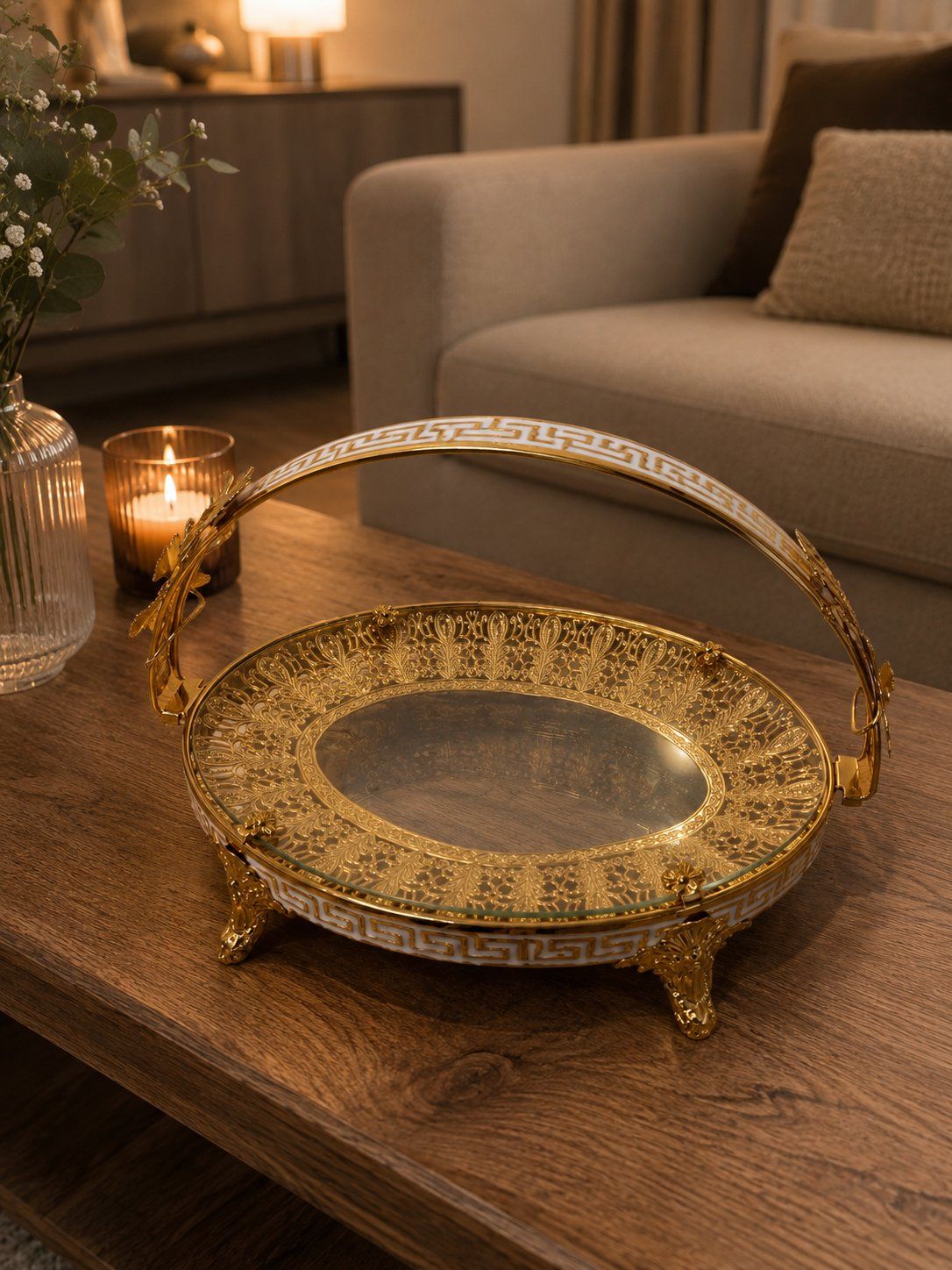 Deko Obstschale in gold - 3