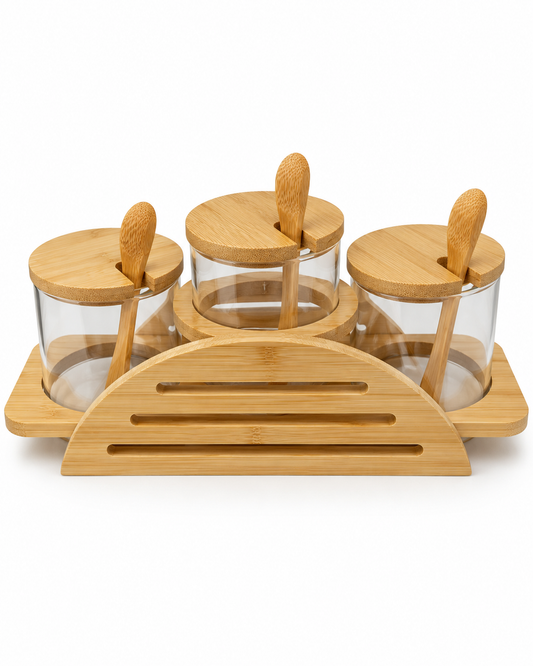 Vorratsdosen Set Kaffee Tee Zucker – 3-teilig mit Tablett
