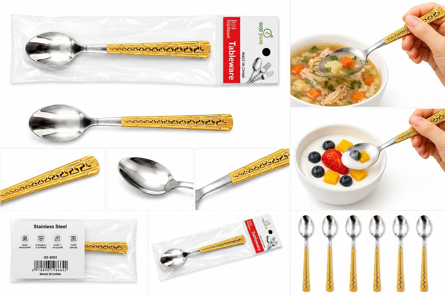 Teelöffel-Set aus Edelstahl - 5