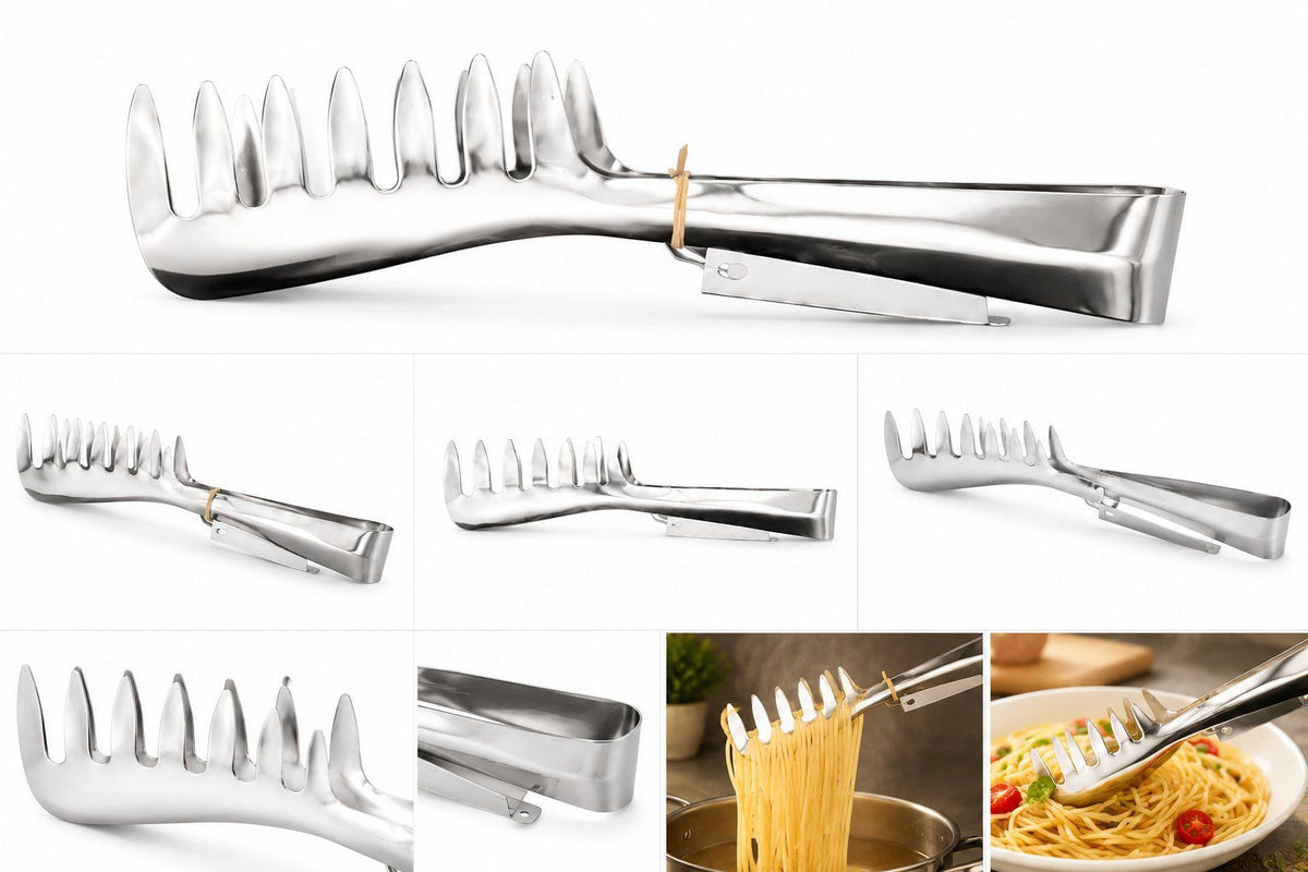 Spaghettizange  aus Edelstahl