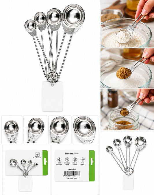 Messlöffel-Set aus Edelstahl