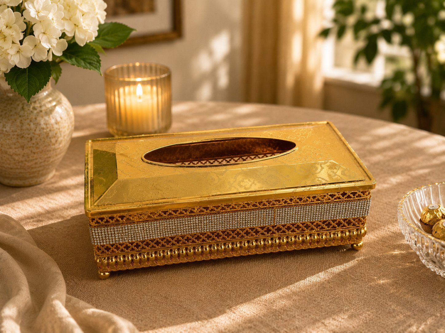Taschentuchbox gold - 2