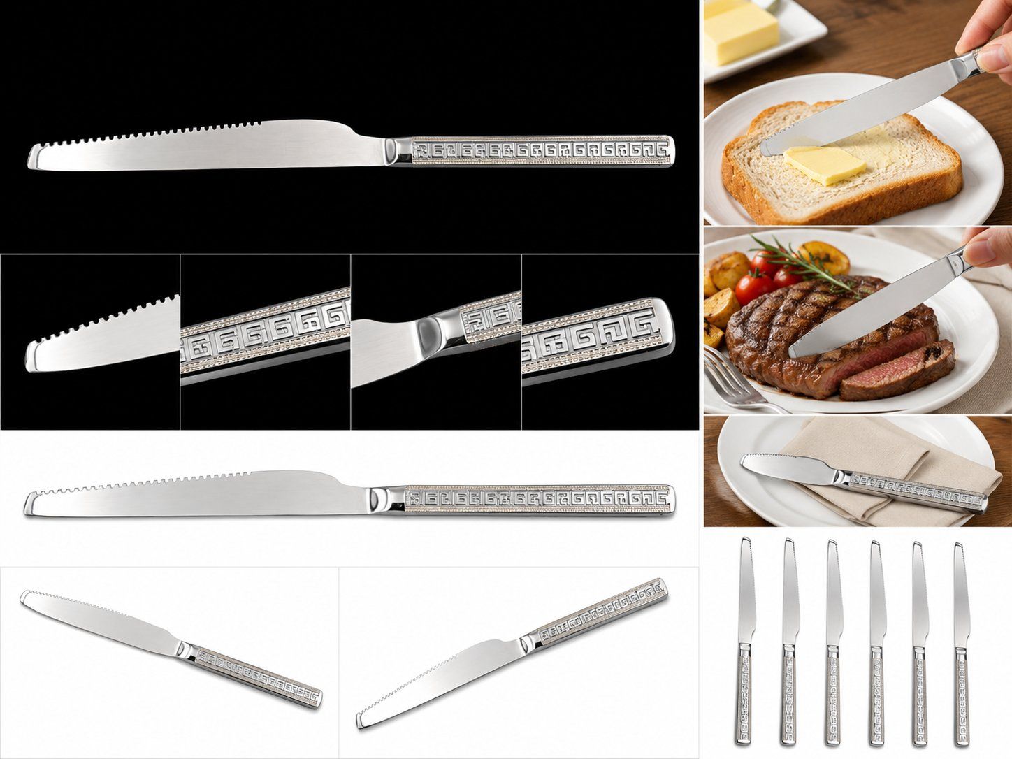 Messer-Set aus Edelstahl - 2