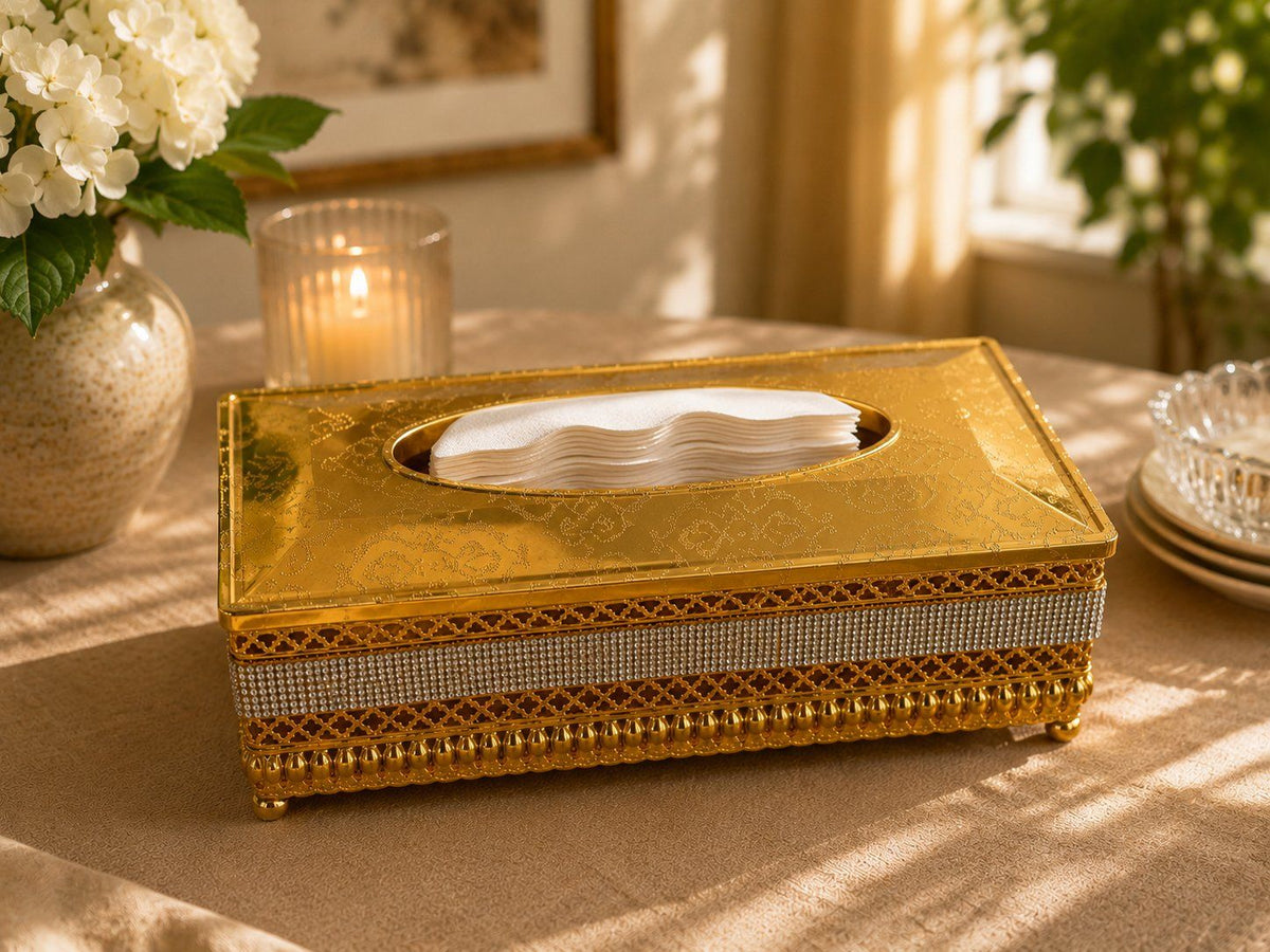 Taschentuchbox gold