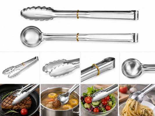 Servierzangen-Set aus Edelstahl