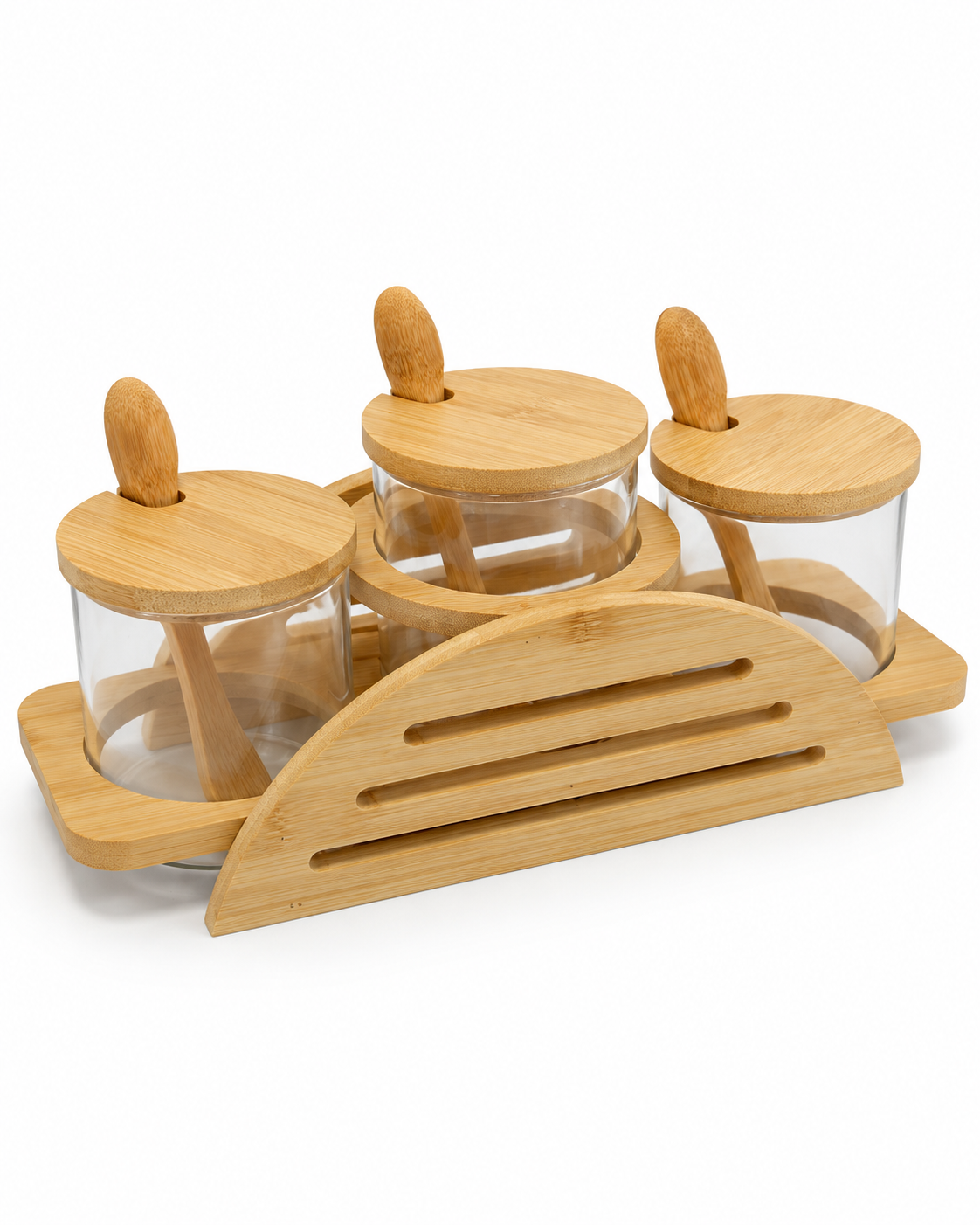 Vorratsdosen Set Kaffee Tee Zucker – 3-teilig mit Tablett