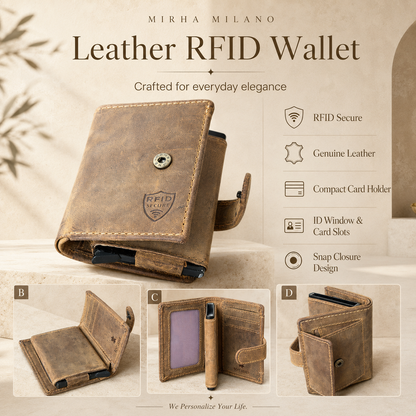 RFID Leder Kartenetui