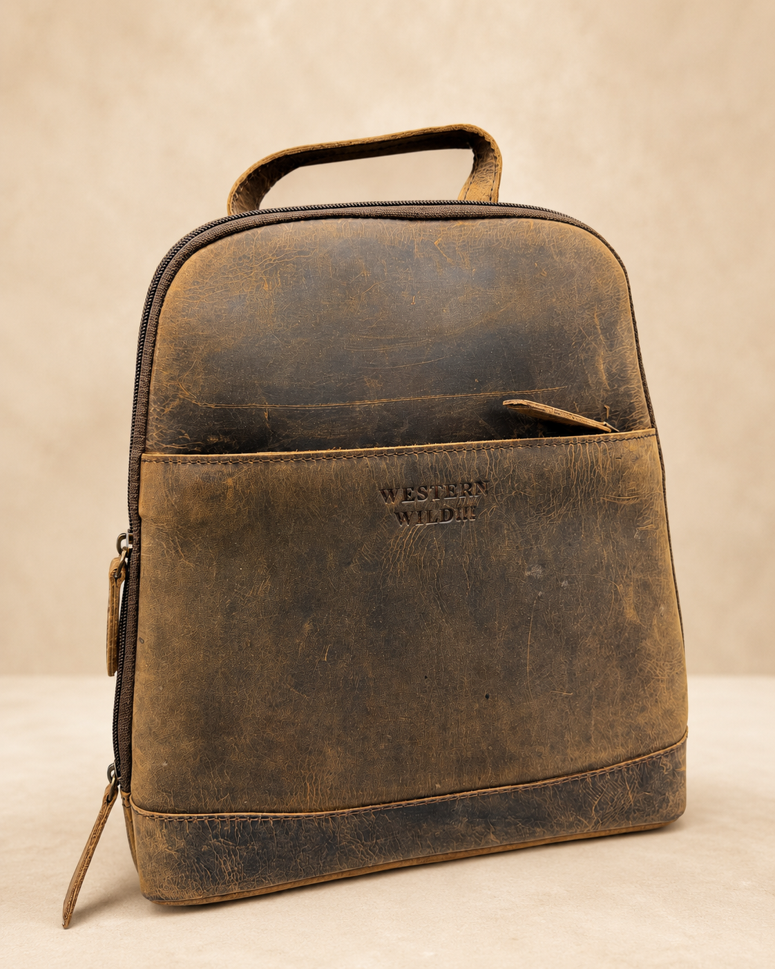 Leder-Rucksack mit Gravur — Vintage Rucksack Herren