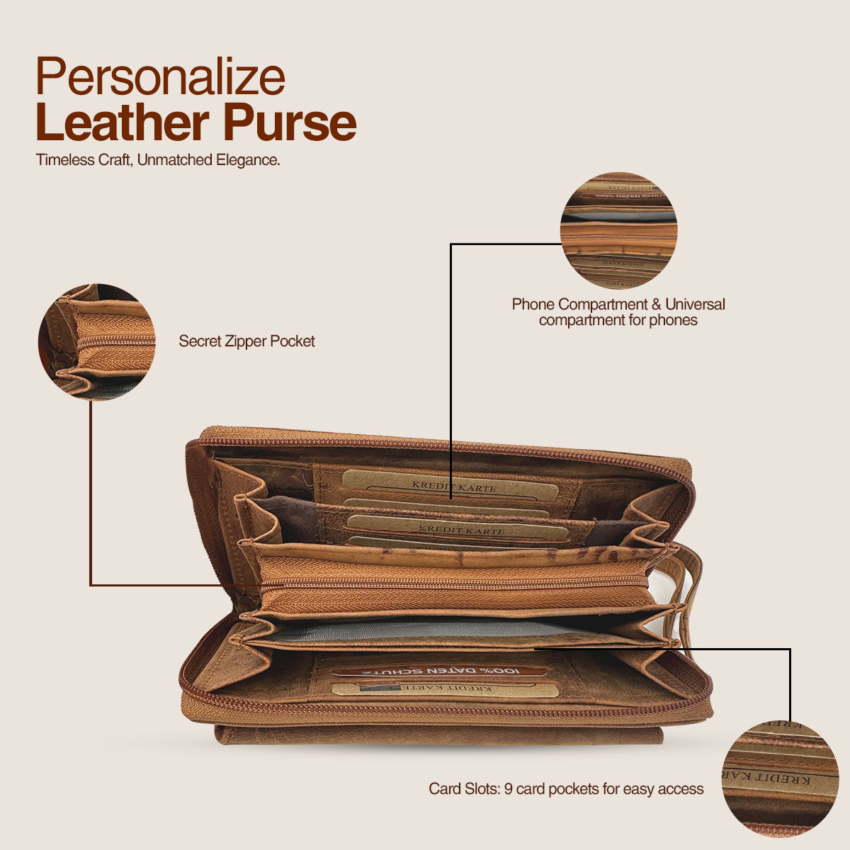 Leather Phone bag for ladies