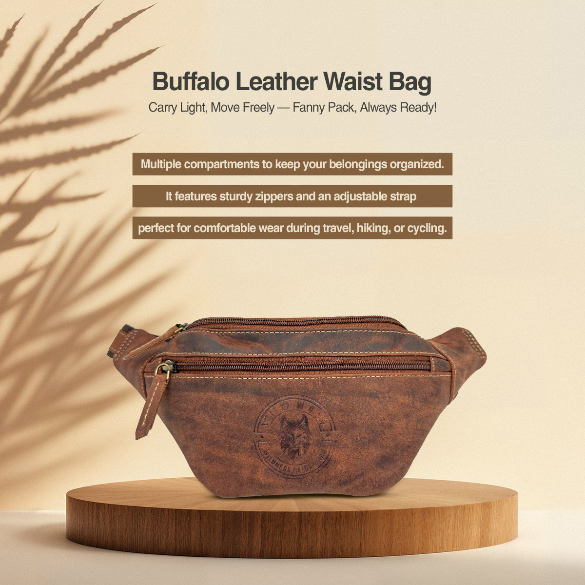 Leather Thigh Bag with Engraving