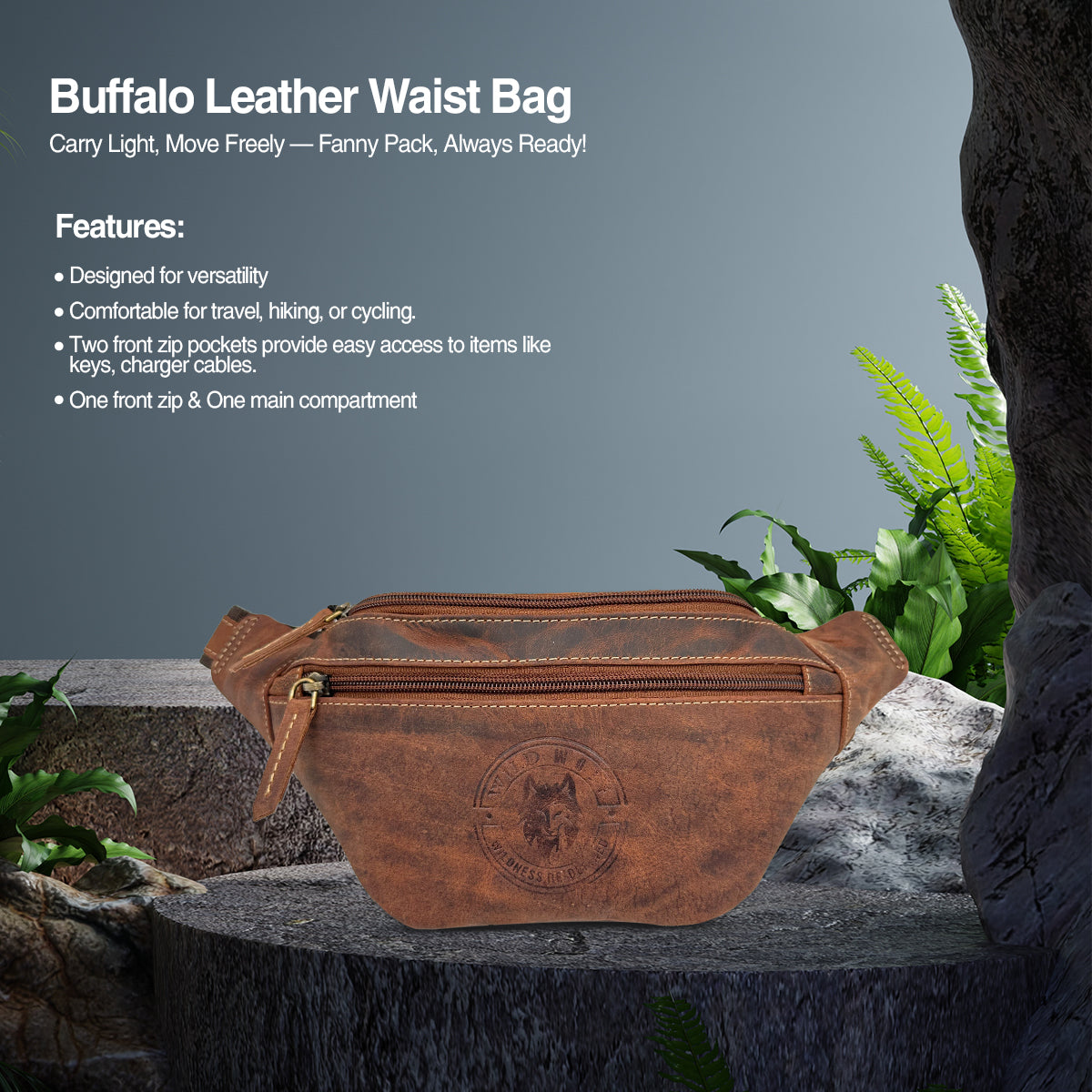 Leather Thigh Bag with Engraving