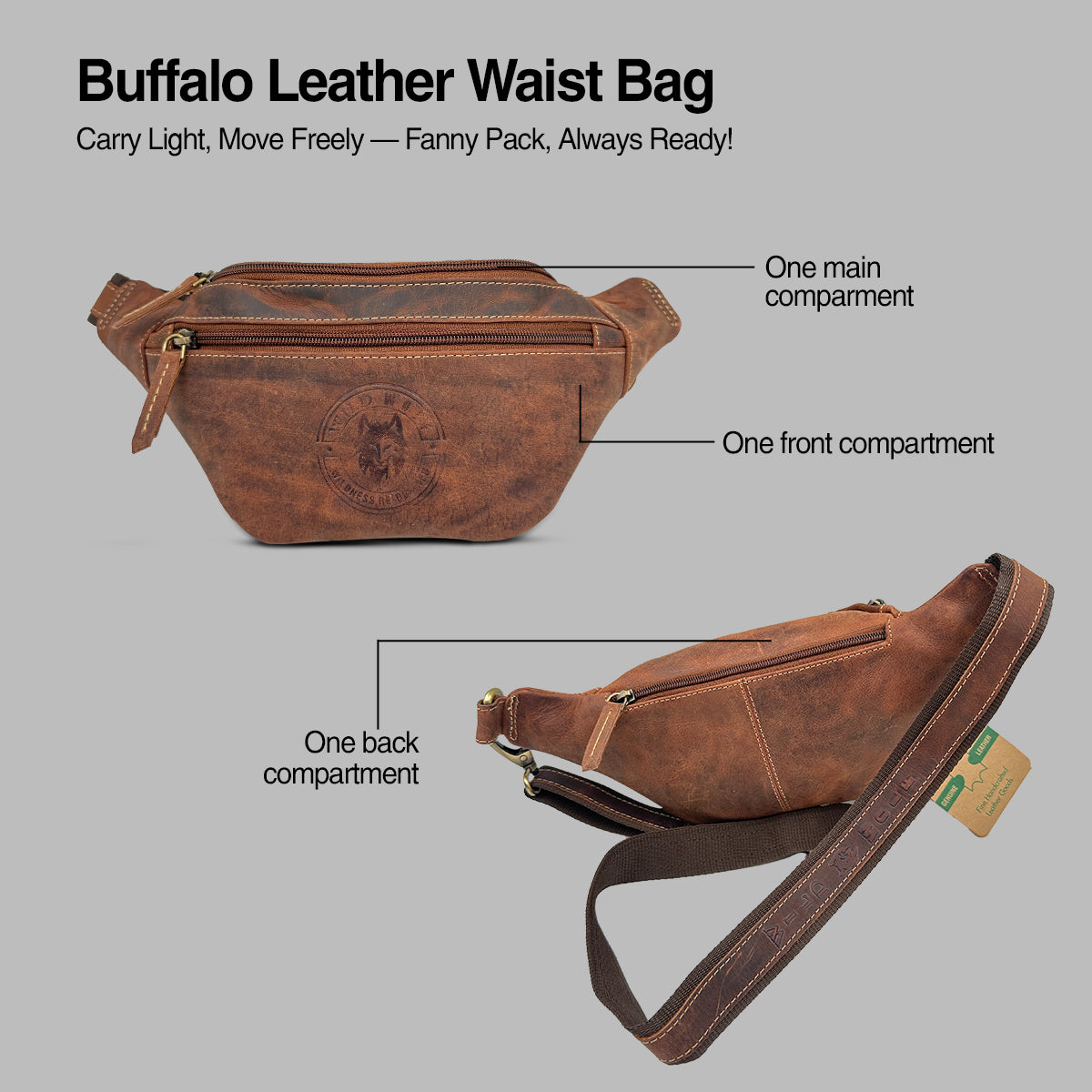 Leather Thigh Bag with Engraving