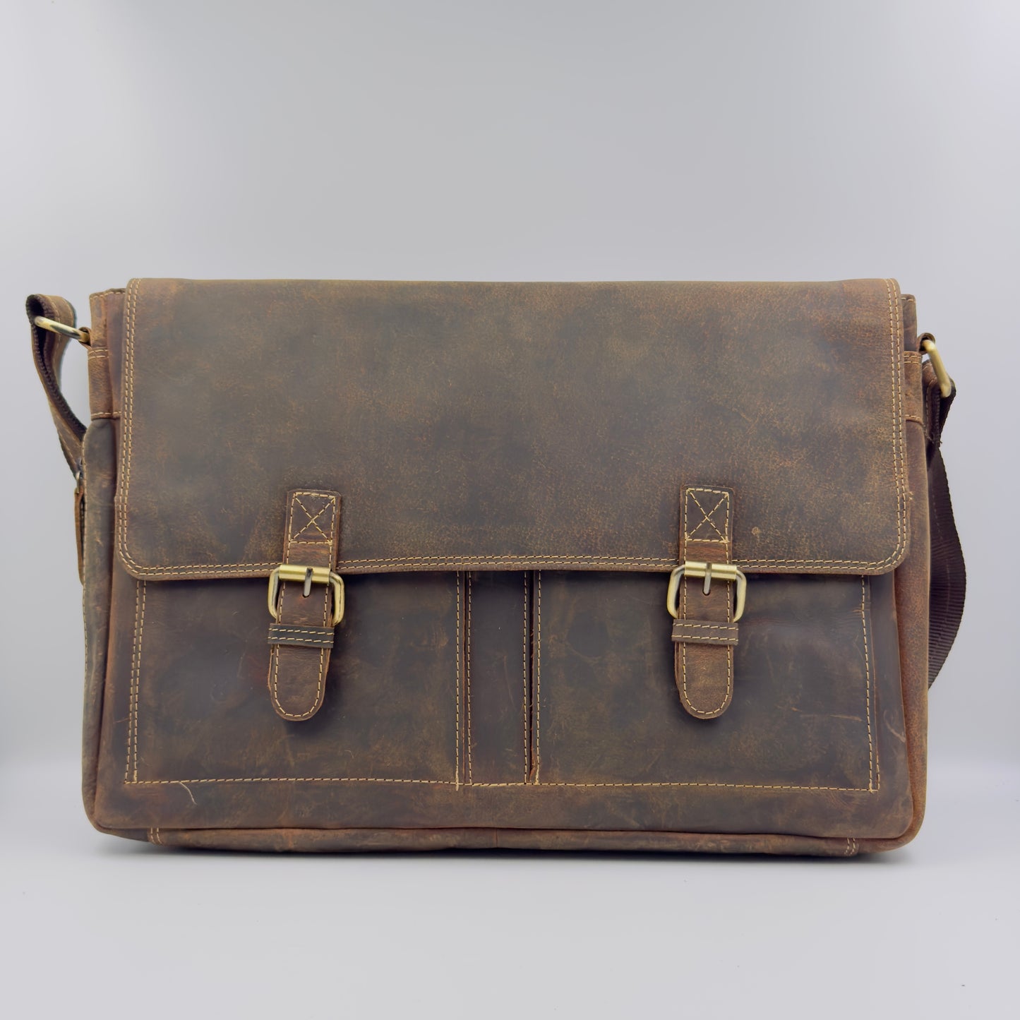 Leather Laptop Bag with Engraving