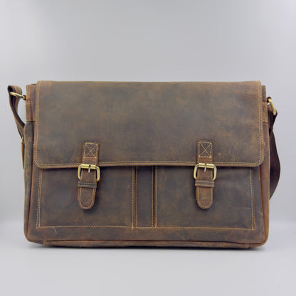 Leather Laptop Bag with Engraving