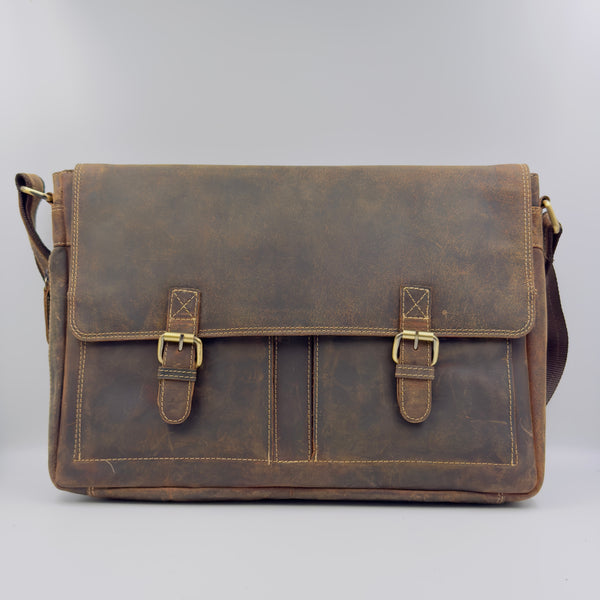 Leder-Laptoptasche Aktentasche in Standard mit Gravur - Mirha Milano - alternate view