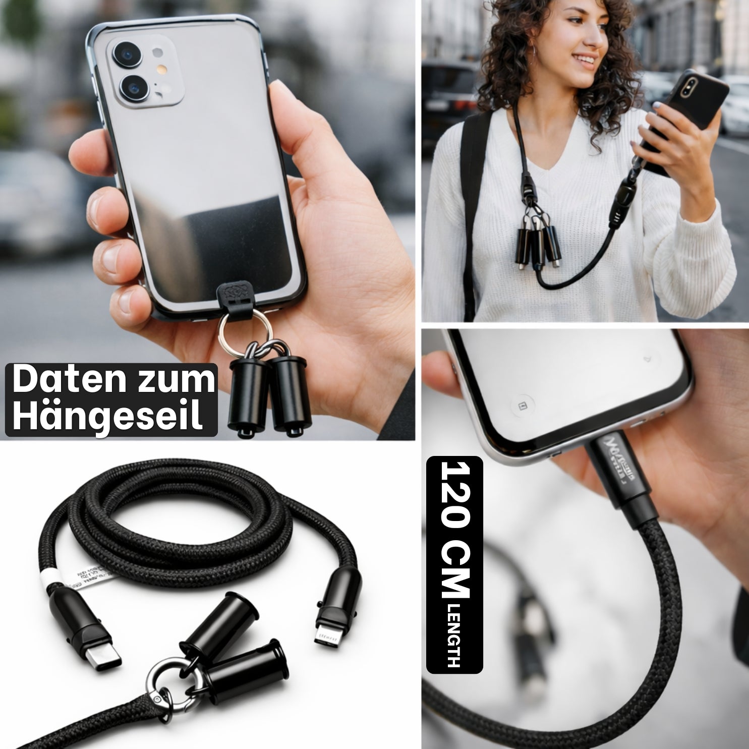 2 in 1 lighting USB C cable