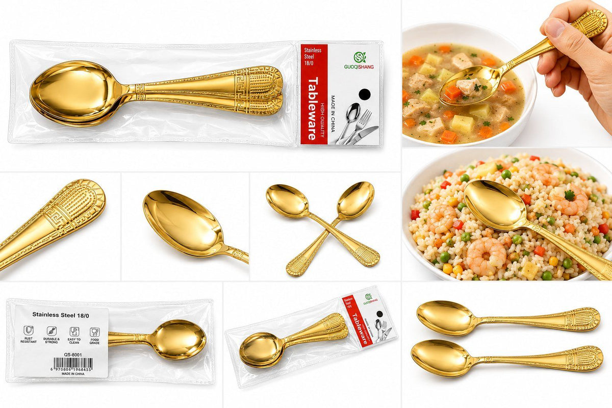 Esslöffel-Set aus Edelstahl - 7