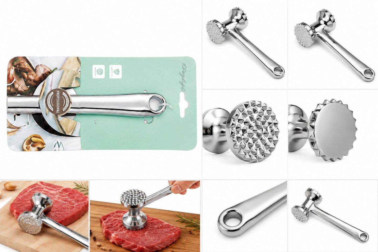 Fleischhammer aus Edelstahl