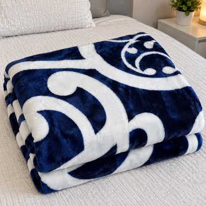 Kaiser Home Germany Kuscheldecke 220x240 cm Blau Weiß