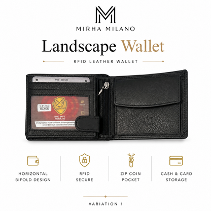 RFID Leather Wallet with Engraving