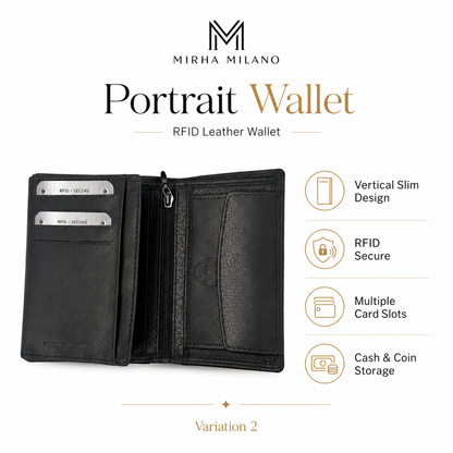 RFID Leather Wallet with Engraving